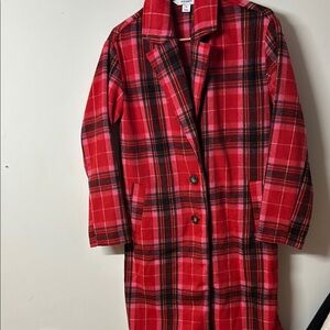 Old Navy Red Plaid Women's Coat